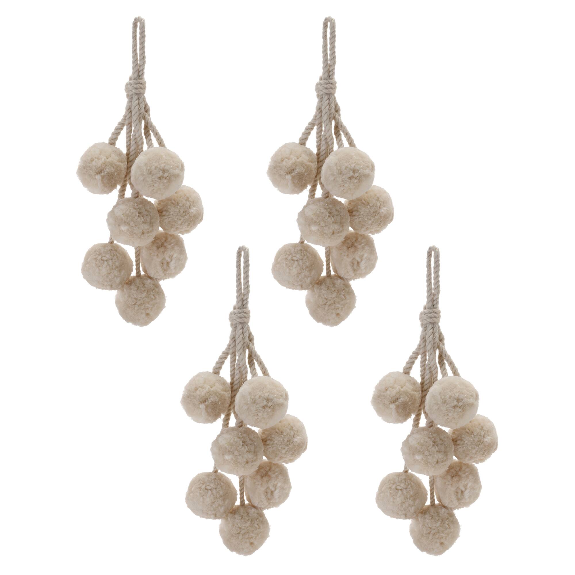 14.5" Pom Pom Cluster Drop Ornaments
